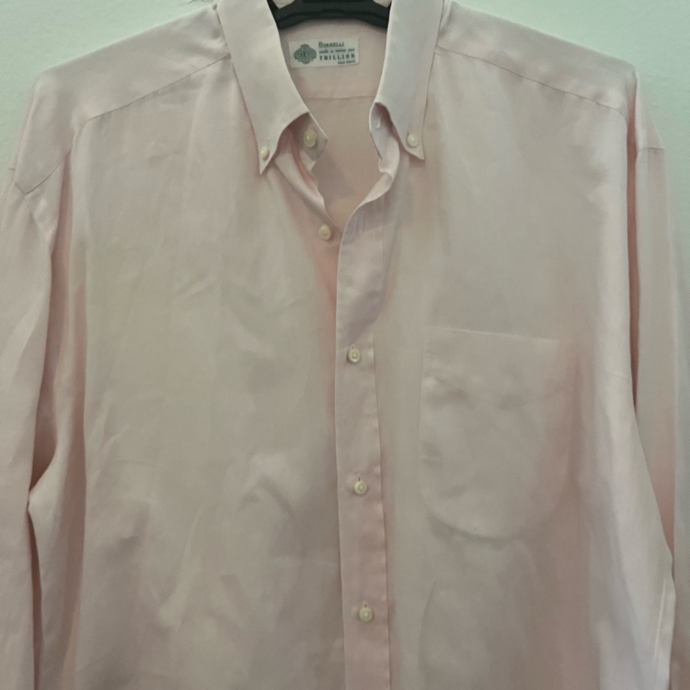Borelli made for Thrillion Men's Button-Down Dress Shirt - Light Pink